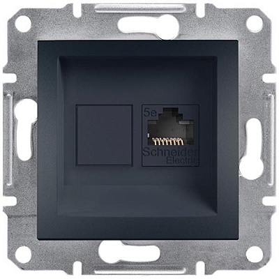 Розетка комп’ютерна Schneider Electric Asfora RJ45 антрацит EPH4300171