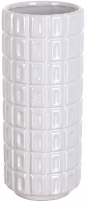 Ваза керамическая белая Fest Stone 10,5x10,5x25 см