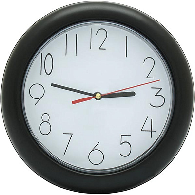 Часы настенные Евро черные 20.3 см