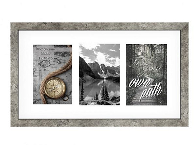 Фоторамка з паспарту SvitArt FKP-3-1913-5A 10x15 см сіро-коричневий
