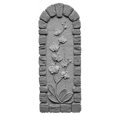 Декор гипсовый Живой камень Орхидея серебро