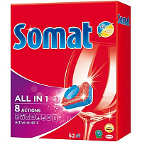 Таблетки для мытья посуды Somat All in 1 52 шт
