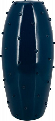 Ваза керамическая синяя Кери 38х19 см