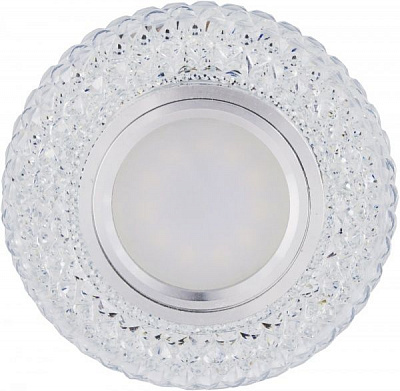 Светильник точечный LightMaster CL7089 MR16 GU5.3 с LED-подсветкой 3 Вт 2 шт./уп. прозрачный/хром