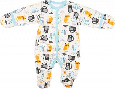 Комбінезон Bambinelli Котики р.62 бежевий із принтом