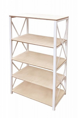 Этажерка Лофт на 5 полок 1520x750x400 мм белый 