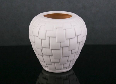 Ваза керамічна Roof 18х18 см, коричнева