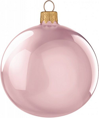 Куля скляна d80 однотонна рожевий