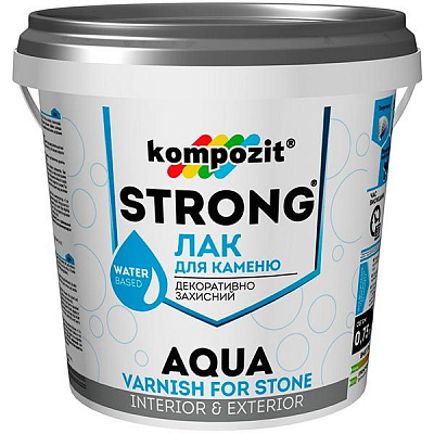 Лак для камня Strong Aqua Kompozit прозрачный 10 л