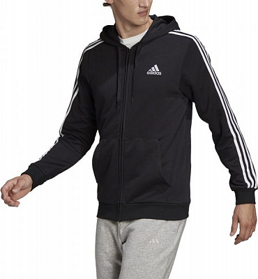 Джемпер Adidas M 3S FT FZ HD GK9032 р. L черный