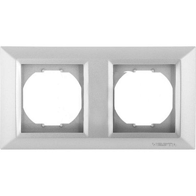 Рамка двомісна UP! (Underprice) Vesta горизонтальна світло-сірий