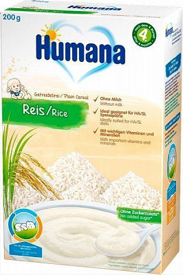 Каша молочна Humana від 6 місяців Рисова 4031244775603 200 г