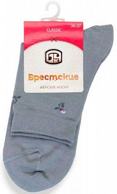 Шкарпетки жіночі БЧК CLASSIC р. 23 світло-сірий