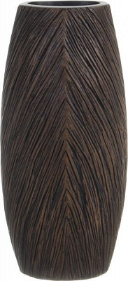 Ваза полирезиновая коричневая Браун 16х10х34 см