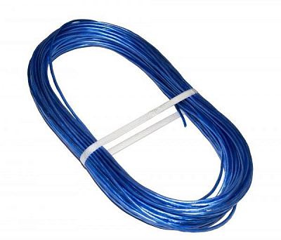 Шнур для белья с покрытием ПВХ, армированный 2 мм 20 м синий