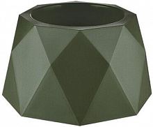 Горшок для цветов Elif Plastik Гео фигурный 1,4 л темно-зеленый (472З) 
