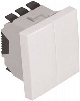 Выключатель перекрестный двухклавишный Efapel Quadro без подсветки 10 А белый матовый 4605012 SBM