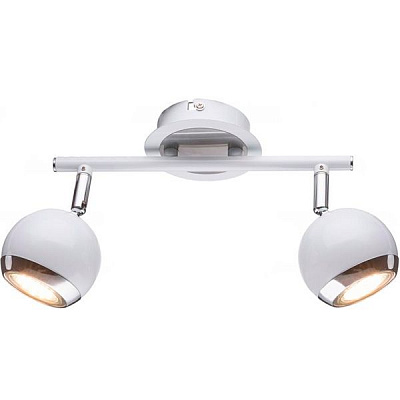 Спот Accento lighting 2x28 Вт GU10 хром/белый 