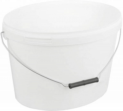 Ведро без крышки Пласт-Бокс овальное с металлической ручкой 2,5 л белый 