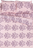 Комплект постельного белья Промо 1,5 белый с фиолетовым 