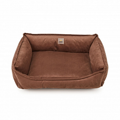 Лежак PETBED Velor Комфорт L 90x60x25 см коричневий