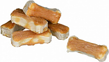 Кісточка Trixie для собак Denta Fun пресована жувальна шкіра курки 5 см 120 г 8 шт (31340)