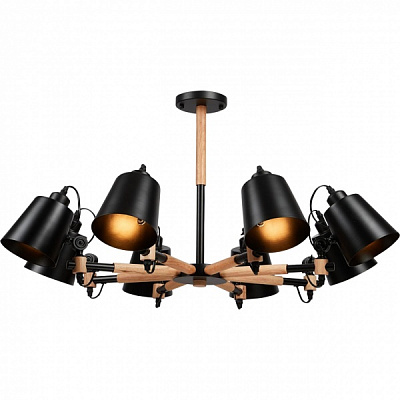 Подвес Hopfen LOFT LTR 8x40 Вт E27 черный 