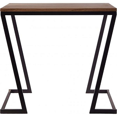 Столик барний Лугалпроф Крокус чорний/дуб сонома