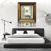 Постер Banksy Dollar 90x120 см Brushme FNK0002104 