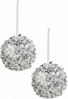 Шар новогодний Xinchang Trust-Worthy Import & Export Co Ежик-блестка 8 см T21-37 серебряный