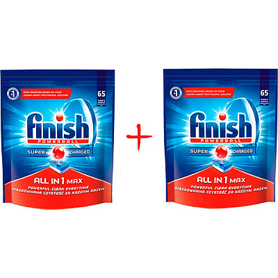 Таблетки для миття посуду Calgonit Finish Tabs All in 1 Max 65+65 шт