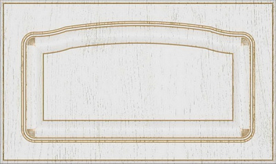 Фасад для кухні Грейд Біла текстура супермат №205 патина золото 355x596 н/с Ріміні