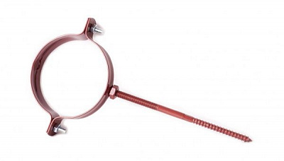 Кронштейн трубы металлический Сяйво L=220 мм D=100 мм красный 