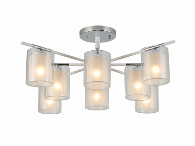 Люстра потолочная Sensio Skylia 8x40 Вт E27 хром/прозрачный/белый LS-07389/8C-E2740W