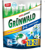 Капсули для машинного прання Grunwald 2 в 1 з кондиціонером 12 шт.