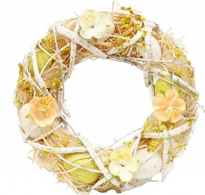 Венок пасхальный с яйцами и цветочками E580470B
