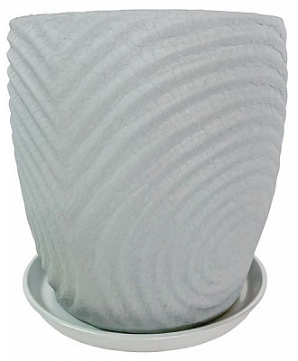 Горщик Пеньок шовк круглий 10 л сірий