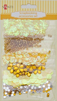 Набор декоративных украшений для скрапбукинга, желтый 6 шт.