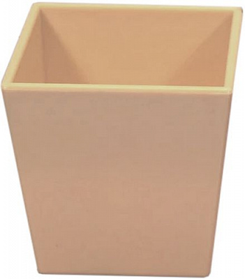 Кашпо Оранжерея для кактусов и суккулентов «Квадрат» квадратный 0,4л кремовый 