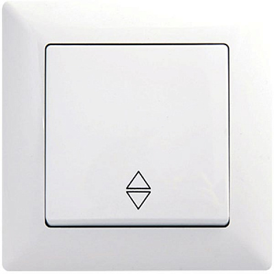 Выключатель проходной одноклавишный Gunsan Visage без подсветки 16 А 250В IP20 белый