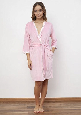 Халат женский Roksana №895/50016 р. XS розовый 