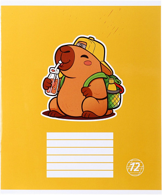 Зошит шкільний Capybara_26 12 аркушів у косу лінію Nota Bene