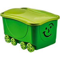 Контейнер для хранения игрушек Mazzei 5584 MZ «Улыбка» 47,5 л зеленый 320x580x390 мм