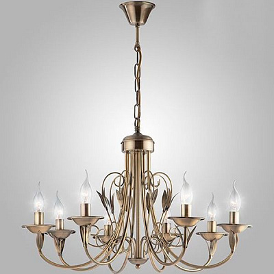 Люстра подвесная Strotskis Afina 8x60 Вт E14 античная бронза 60050/8 