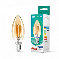 Лампа світлодіодна TITANUM FIL C37 4 Вт E14 2200 К 220 В жовта 25524 