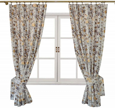 Комплект штор ORO Роза коричневая La Nuit