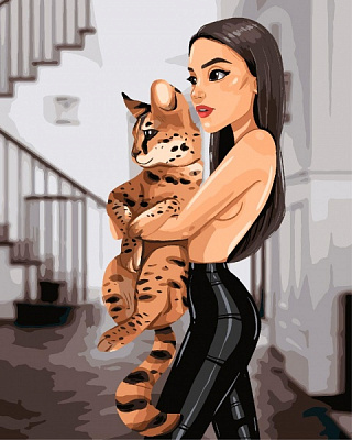 Картина по номерам Моя любимица Идейка 