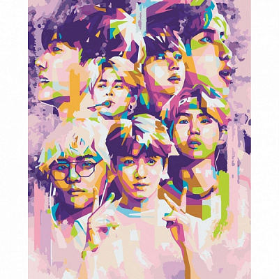 Картина по номерам BTS. Bangtan Boys 10273-АС 40х50 см ArtCraft 