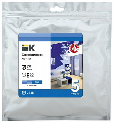 Стрічка світлодіодна 4,8 Вт IP20 12 В синій LSR1-7-060-20-3-05