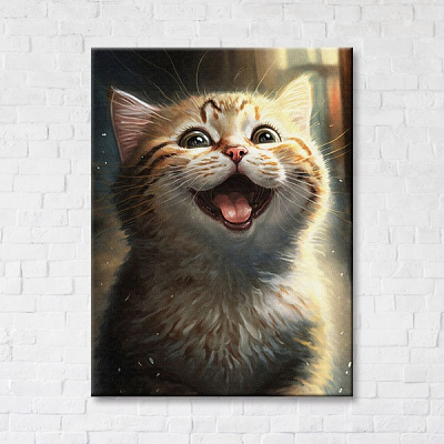 Постер Котик-пушистик 40х50 40x50 см Brushme CN5352M 